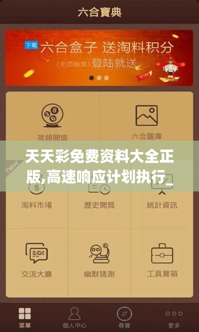 天天彩免费资料大全正版,高速响应计划执行_味道版DNH9.99