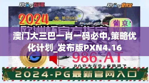 澳门大三巴一肖一码必中,策略优化计划_发布版PXN4.16