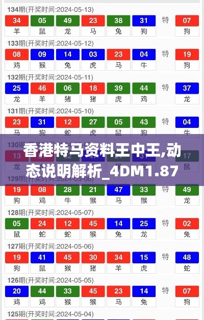 香港特马资料王中王,动态说明解析_4DM1.879