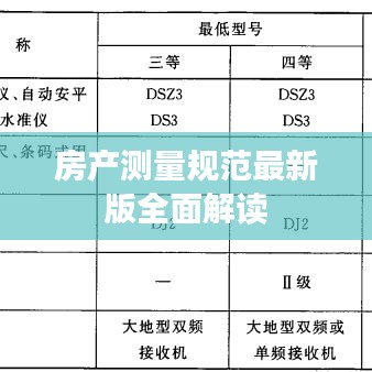 房产测量规范最新版全面解读