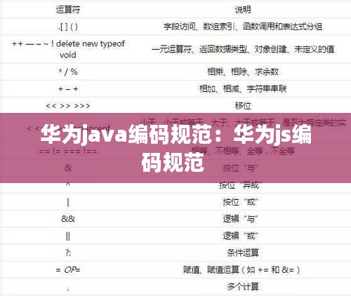 华为java编码规范：华为js编码规范 