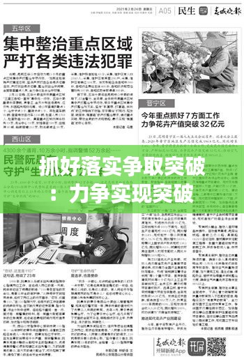 抓好落实争取突破：力争实现突破 