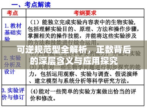 可逆规范型全解析，正数背后的深层含义与应用探究