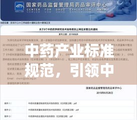 中药产业标准规范，引领中医药发展的稳固基石