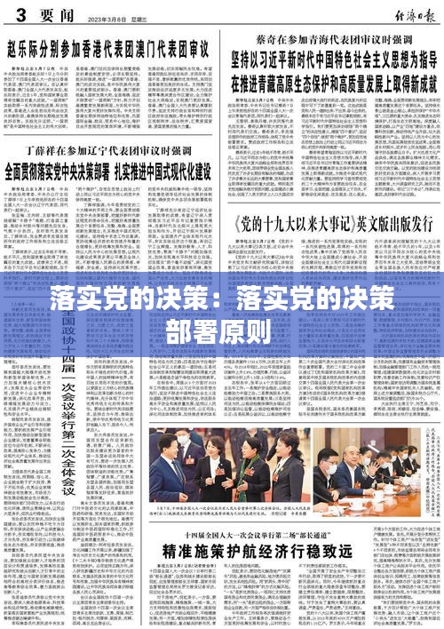 落实党的决策：落实党的决策部署原则 