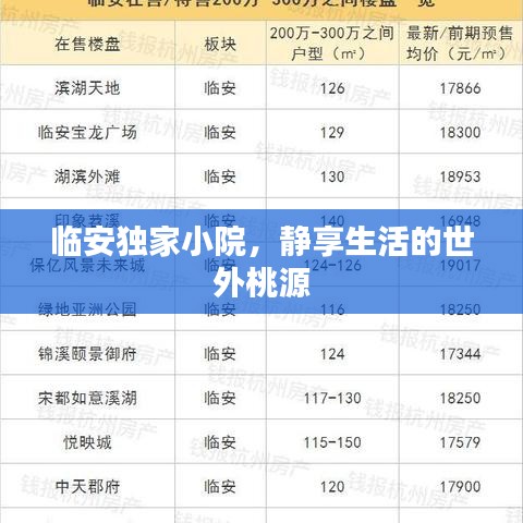 临安独家小院，静享生活的世外桃源