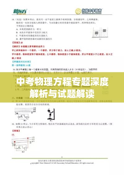 中考物理方程专题深度解析与试题解读