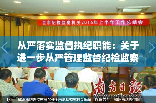 从严落实监督执纪职能：关于进一步从严管理监督纪检监察干部队伍的十条措施 