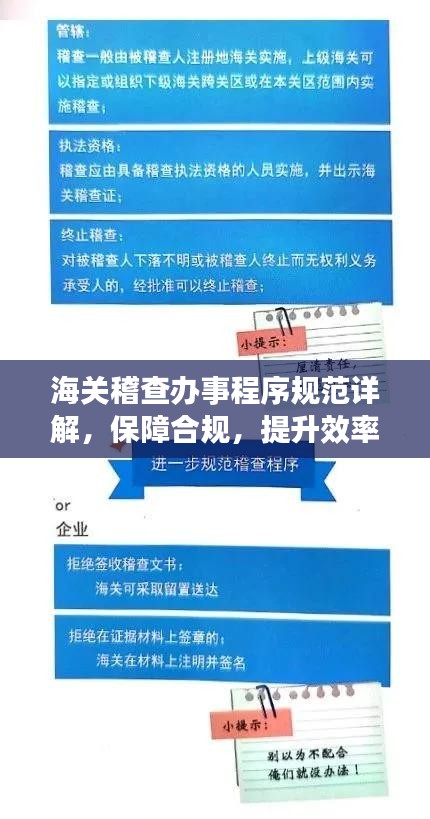 海关稽查办事程序规范详解，保障合规，提升效率