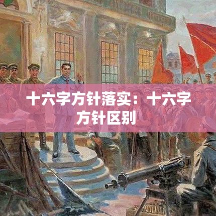 十六字方针落实：十六字方针区别 