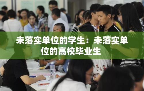 未落实单位的学生：未落实单位的高校毕业生 