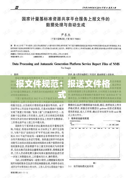 报文件规范：报送文件格式 