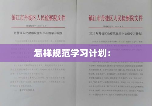 怎样规范学习计划： 