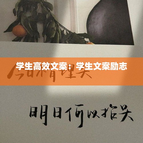学生高效文案：学生文案励志 