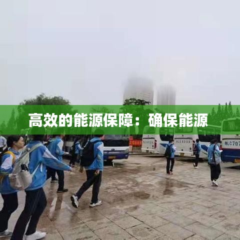 高效的能源保障：确保能源 