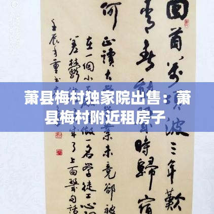 萧县梅村独家院出售：萧县梅村附近租房子 