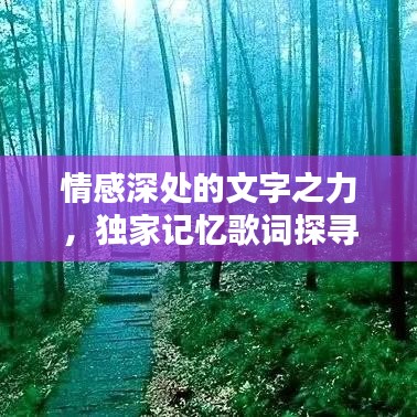 情感深处的文字之力，独家记忆歌词探寻