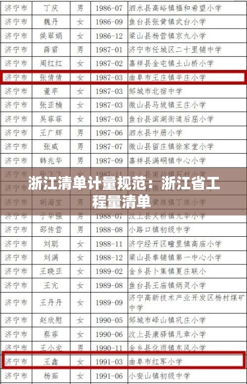 浙江清单计量规范：浙江省工程量清单 