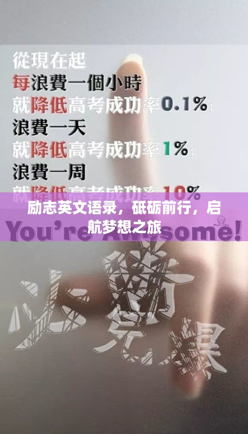 励志英文语录，砥砺前行，启航梦想之旅