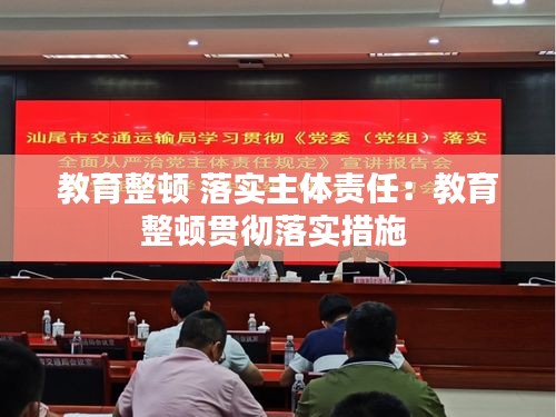 教育整顿 落实主体责任：教育整顿贯彻落实措施 