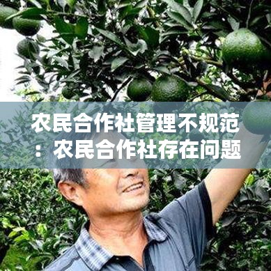 农民合作社管理不规范：农民合作社存在问题 