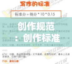 创作规范：创作标准 