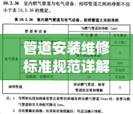 管道安装维修标准规范详解，从选材到验收全攻略！
