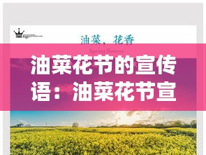 油菜花节的宣传语：油菜花节宣传海报 