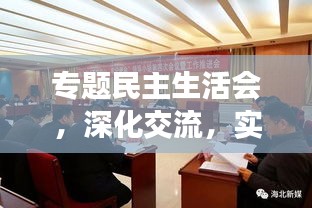 专题民主生活会，深化交流，实效推进工作进展