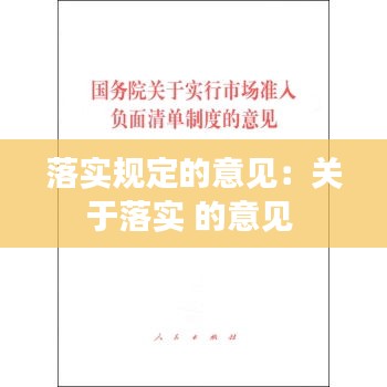 落实规定的意见：关于落实 的意见 