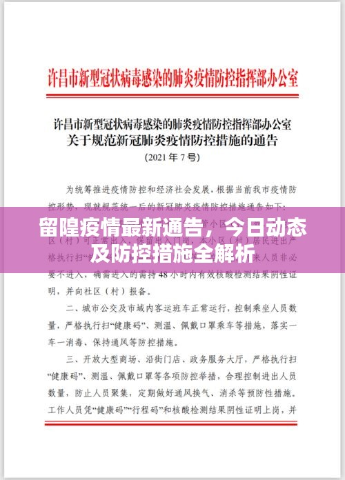 留隍疫情最新通告，今日动态及防控措施全解析