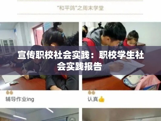 宣传职校社会实践：职校学生社会实践报告 