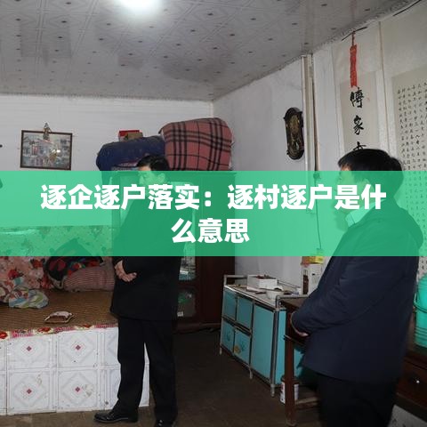 逐企逐户落实：逐村逐户是什么意思 