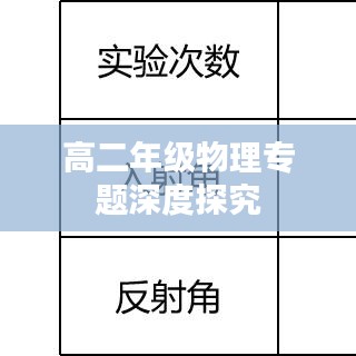 高二年级物理专题深度探究