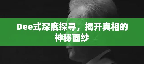 Dee式深度探寻，揭开真相的神秘面纱