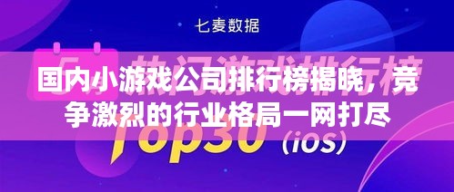 国内小游戏公司排行榜揭晓，竞争激烈的行业格局一网打尽
