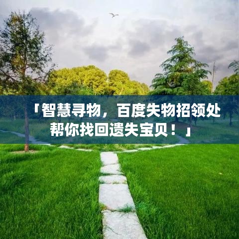 「智慧寻物，百度失物招领处帮你找回遗失宝贝！」
