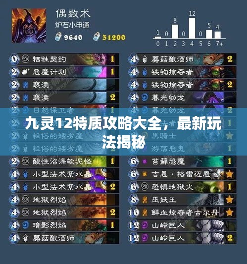 九灵12特质攻略大全，最新玩法揭秘