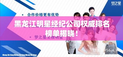 黑龙江明星经纪公司权威排名榜单揭晓！