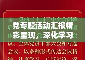 党专题活动汇报精彩呈现，深化学习，凝聚力量，共创未来！