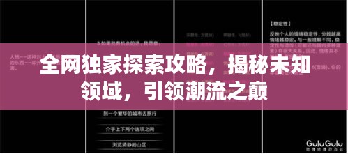全网独家探索攻略，揭秘未知领域，引领潮流之巅