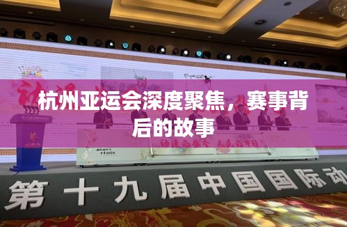 杭州亚运会深度聚焦，赛事背后的故事