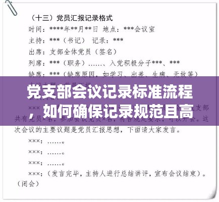 党支部会议记录标准流程，如何确保记录规范且高效？