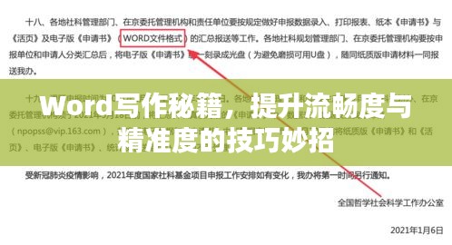 Word写作秘籍，提升流畅度与精准度的技巧妙招