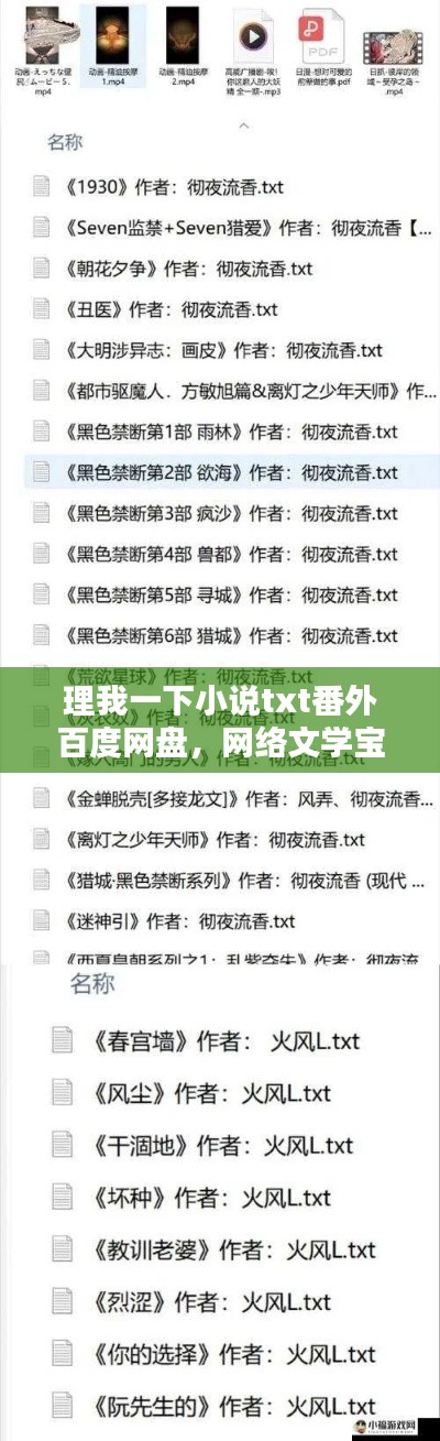 理我一下小说txt番外百度网盘，网络文学宝藏大揭秘