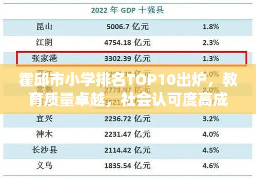 霍邱市小学排名TOP10出炉，教育质量卓越，社会认可度高成果展示