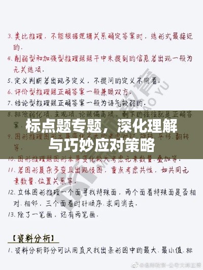 标点题专题，深化理解与巧妙应对策略