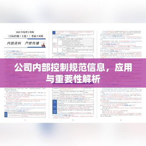 公司内部控制规范信息，应用与重要性解析