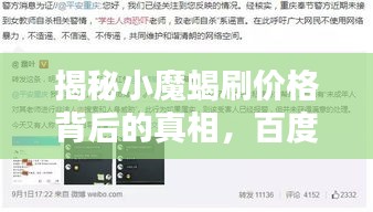 揭秘小魔蝎刷价格背后的真相，百度搜索带您探寻真相