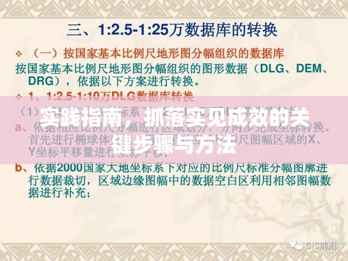 实践指南，抓落实见成效的关键步骤与方法